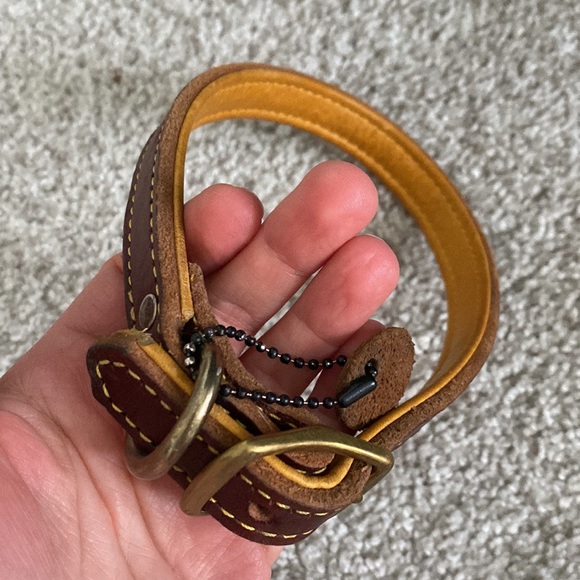 NEW set of leather 2 collar + leash - Picture 3 of 15